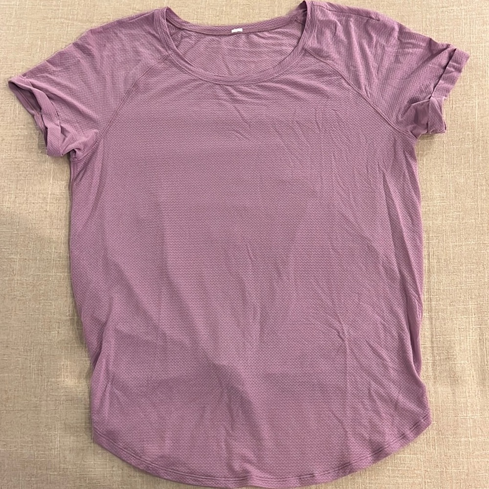 lululemon Purple Tie Back Short Sleeve Top Fits Size 6/8